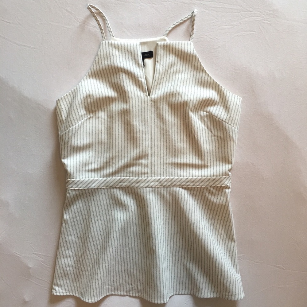 Banana Republic Striped Peplum Tank NWT